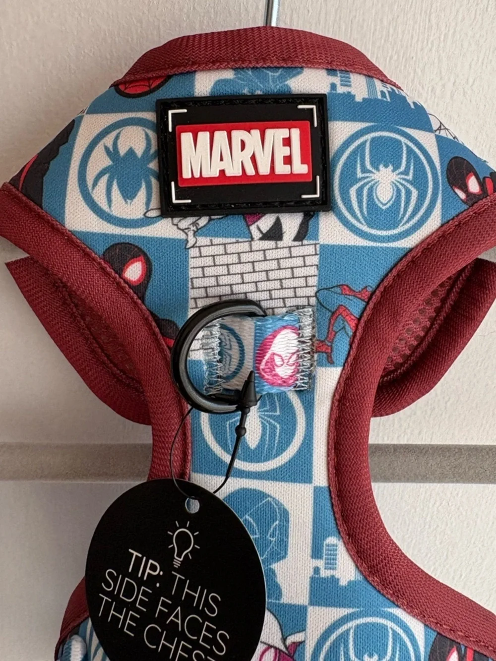 Sassy Woof X Marvel Spider-Man DOG Harness & Leash Set - Blue/Red XXS harness